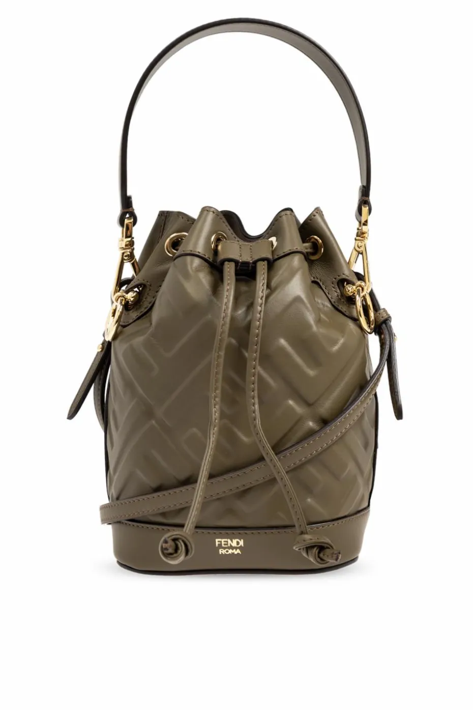 Fendi ZIELONY Torba na ramię `Mon Tresor` typu `bucket`