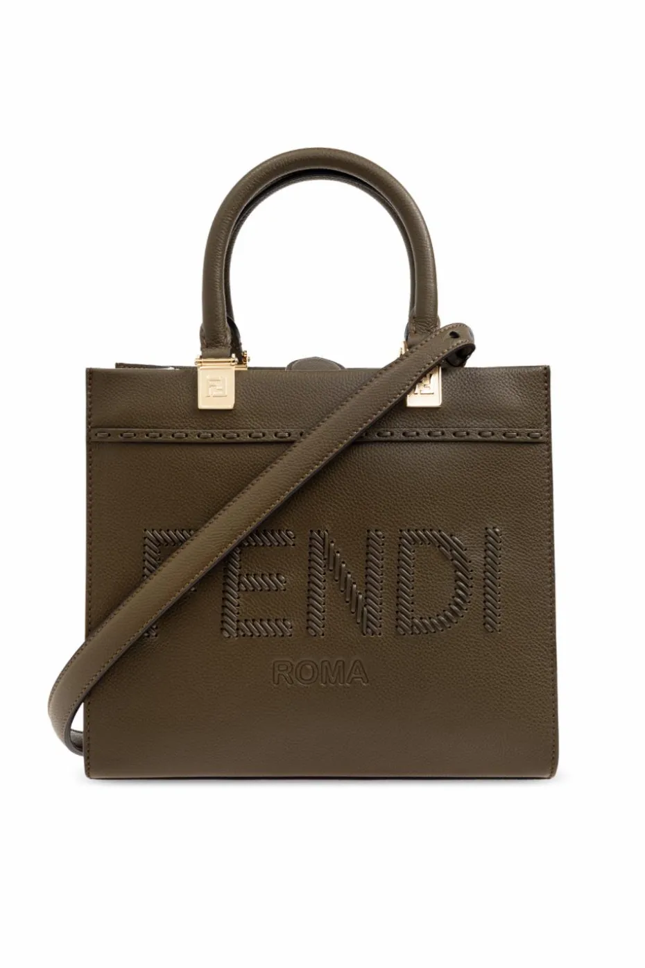 Fendi ZIELONY Torba `Sunshine Small` typu `shopper`