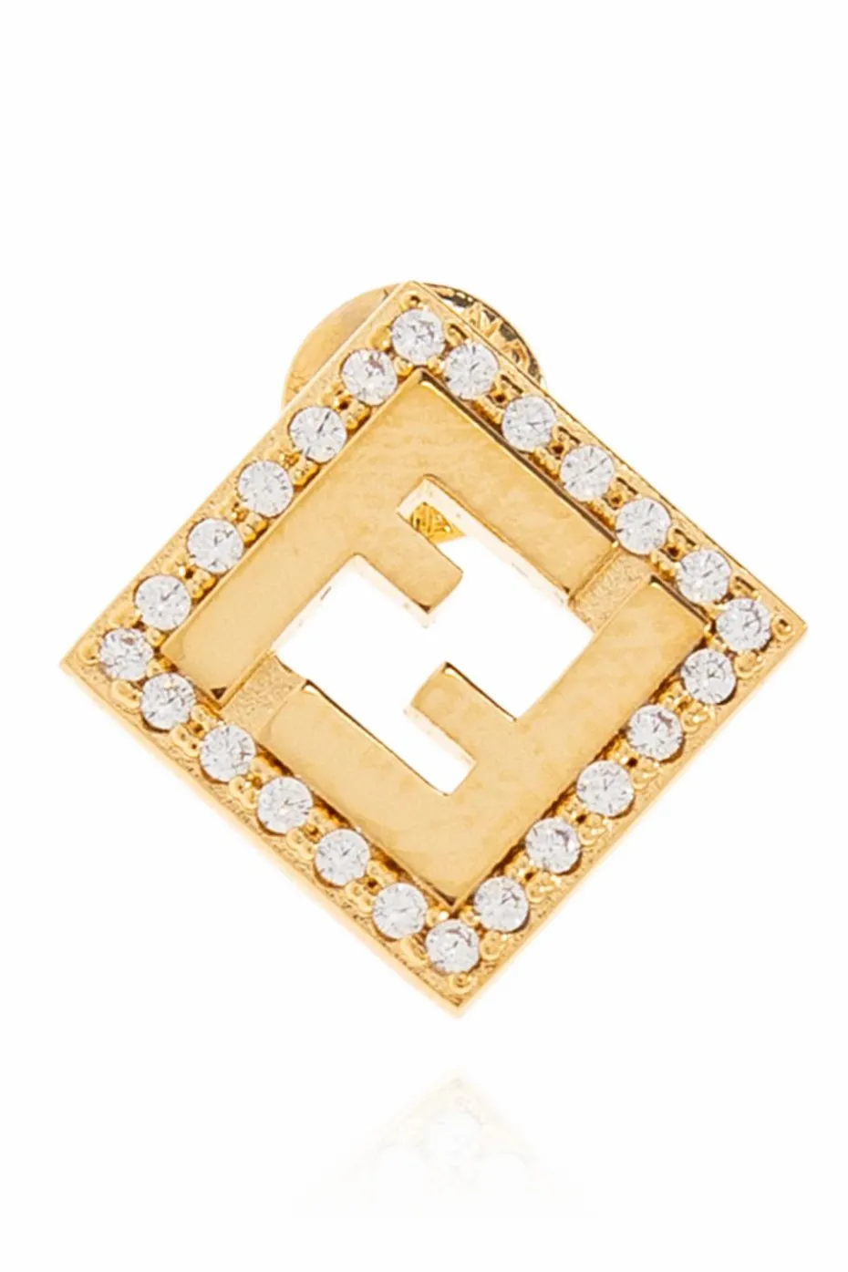 Fendi ZŁOTY Kolczyki w kształcie logo