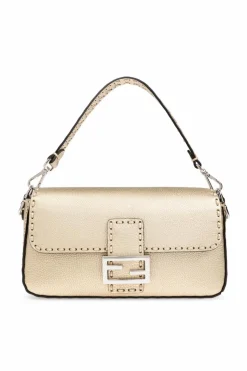 Fendi ZŁOTY Torba na ramię `Baguette`