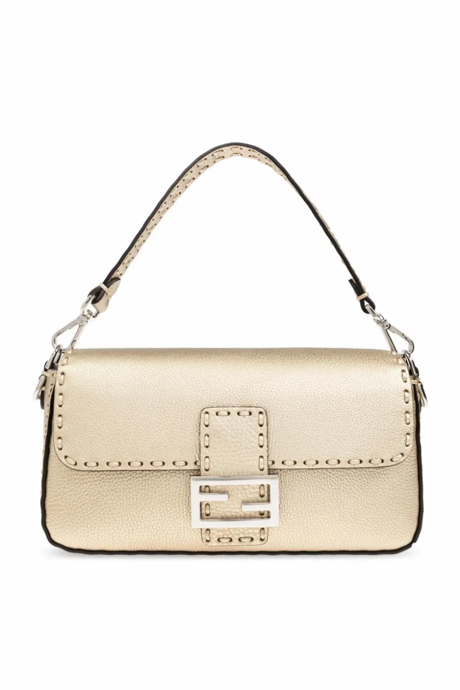 Fendi ZŁOTY Torba na ramię `Baguette`