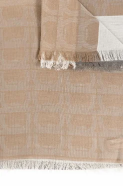 FERRAGAMO beżowy Chusta z monogramem