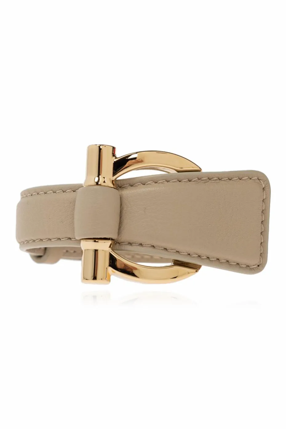FERRAGAMO beżowy Skórzana bransoleta