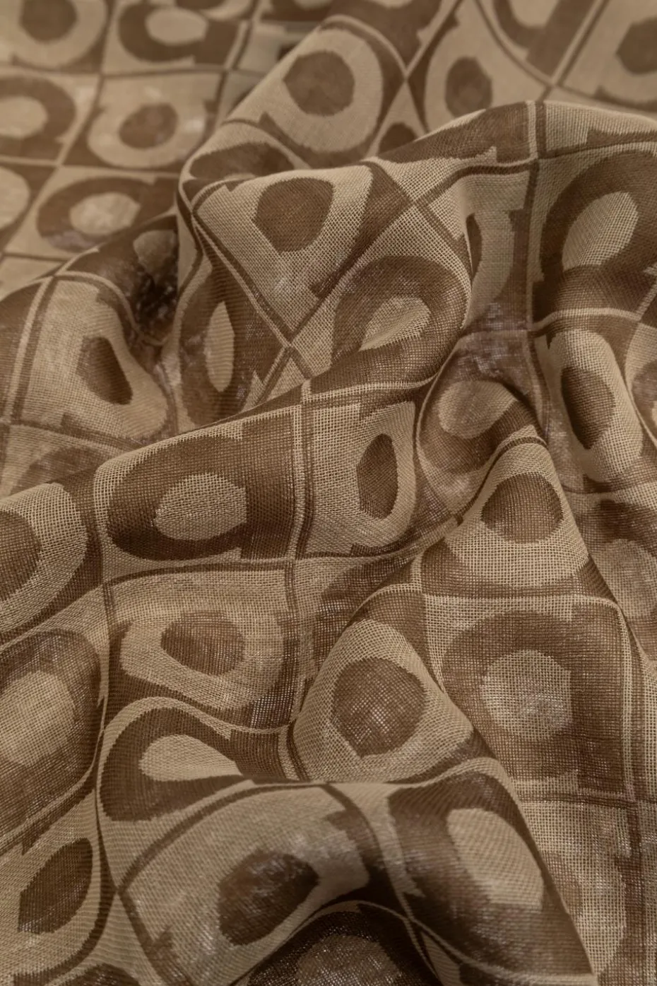 FERRAGAMO beżowy Szal z monogramem