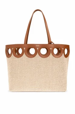 FERRAGAMO beżowy Torba `Gancio Medium` typu `shopper`