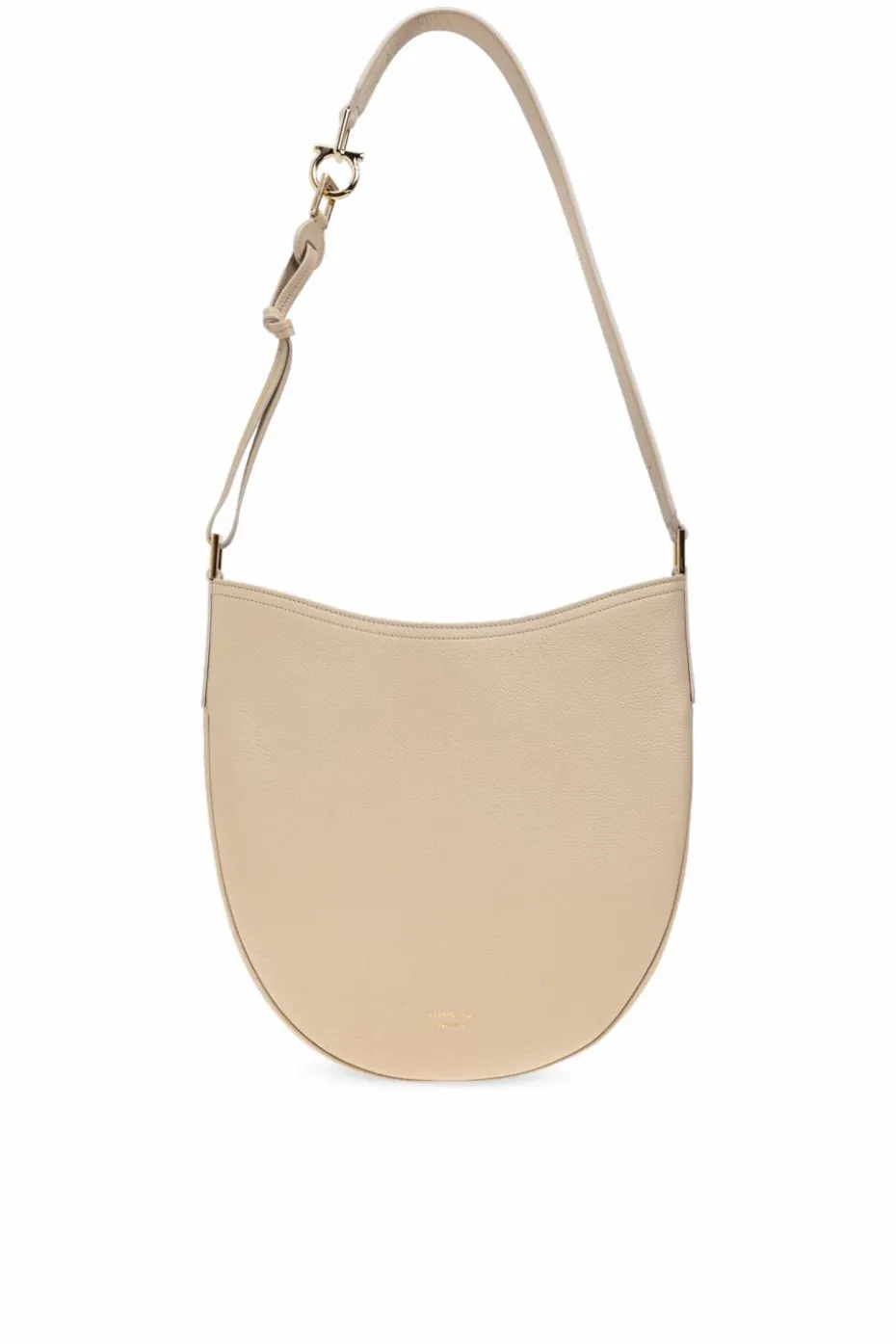 FERRAGAMO beżowy Torba na ramię `Noth-South Hobo Medium`