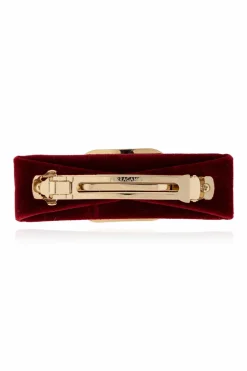 FERRAGAMO BORDO Aksamitna spinka do włosów