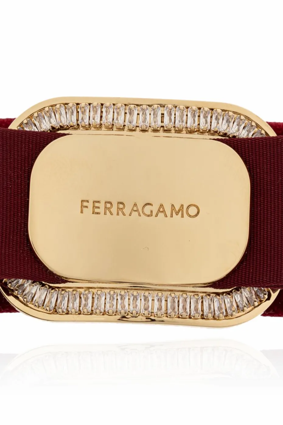 FERRAGAMO BORDO Aksamitna spinka do włosów