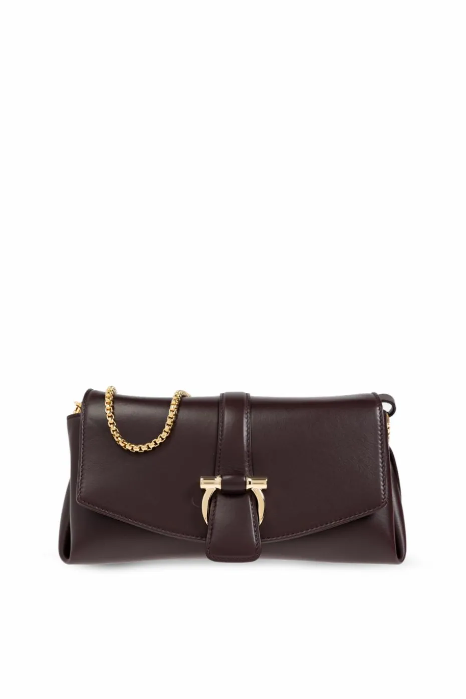 FERRAGAMO BORDO Skórzana torba na ramię