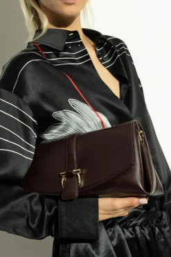 FERRAGAMO BORDO Skórzana torba na ramię
