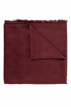 FERRAGAMO BORDO Szal z monogramem