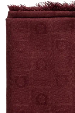 FERRAGAMO BORDO Szal z monogramem