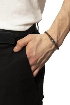 FERRAGAMO BRĄZOWY Bransoleta z logo