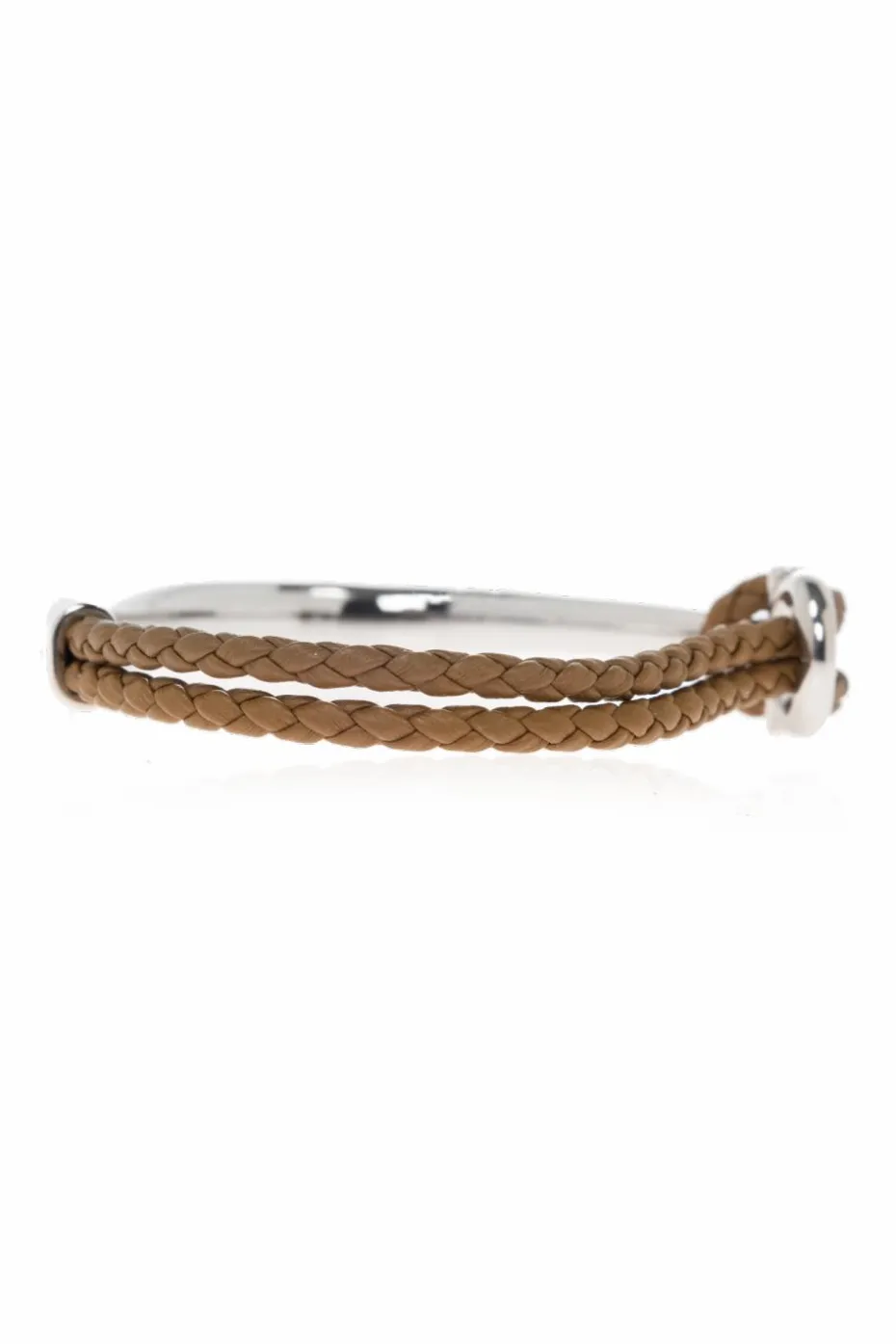FERRAGAMO BRĄZOWY Bransoleta z wygrawerowanym logo