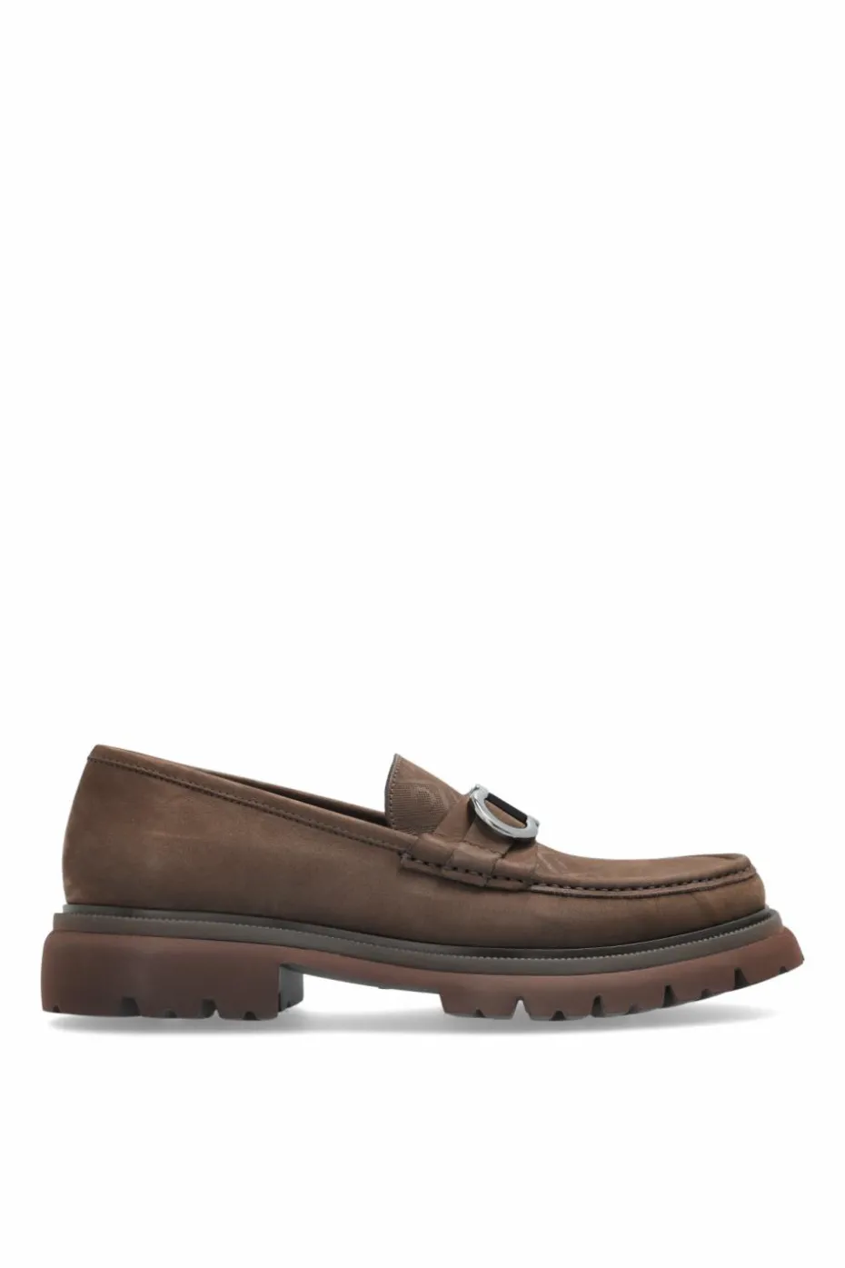 FERRAGAMO BRĄZOWY Buty `Cocoon` typu `loarers`