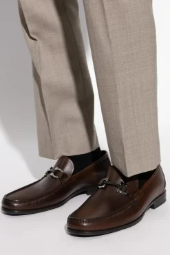 FERRAGAMO BRĄZOWY Buty `Grandioso2` typu `loafers`