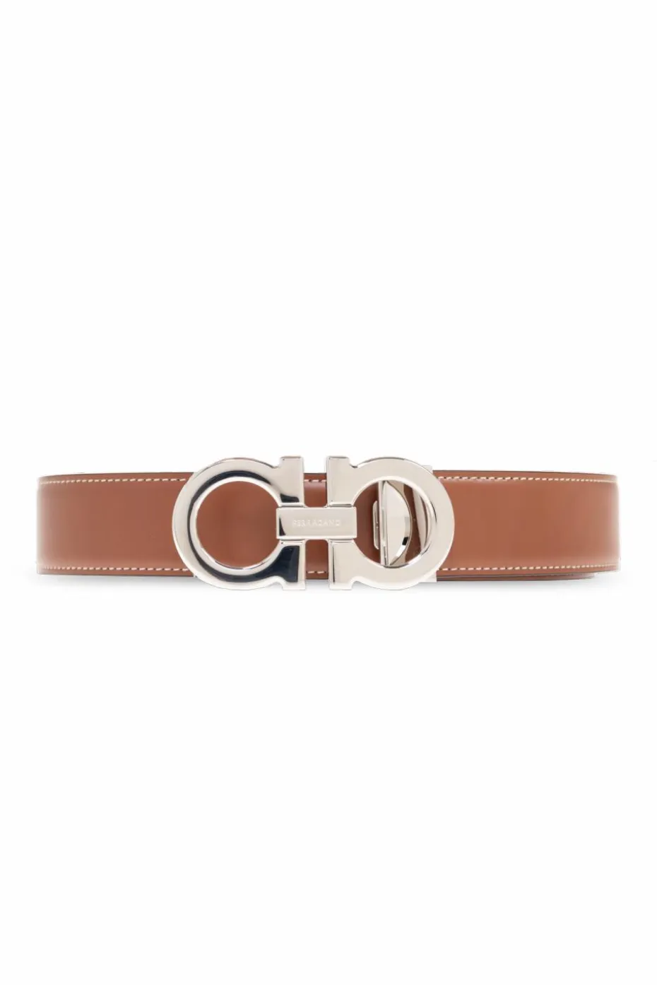FERRAGAMO BRĄZOWY Dwustronny pasek