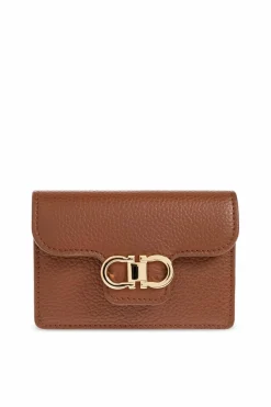 FERRAGAMO BRĄZOWY Etui na karty