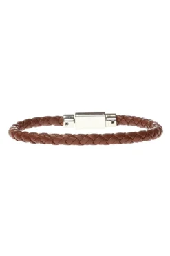 FERRAGAMO BRĄZOWY Pleciona bransoleta