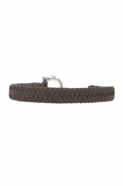 FERRAGAMO BRĄZOWY Skórzana bransoleta