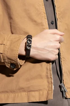 FERRAGAMO BRĄZOWY Skórzana bransoleta