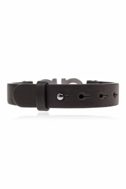 FERRAGAMO BRĄZOWY Skórzana bransoleta
