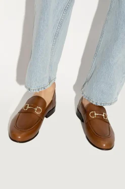 FERRAGAMO BRĄZOWY Skórzane buty ‘Ottone’