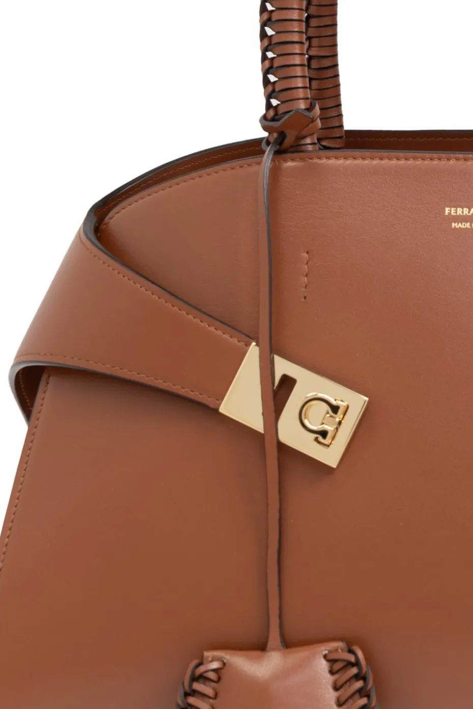 FERRAGAMO BRĄZOWY Torba na ramię `Hug S`