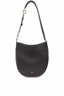FERRAGAMO BRĄZOWY Torba na ramię `Noth-South Hobo Medium`