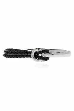 FERRAGAMO CZARNY Bransoleta z logo