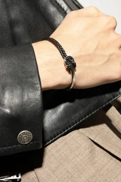 FERRAGAMO CZARNY Bransoleta z logo