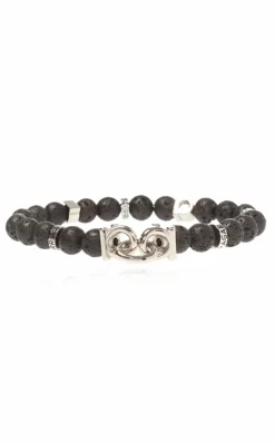 FERRAGAMO CZARNY Bransoleta z logo