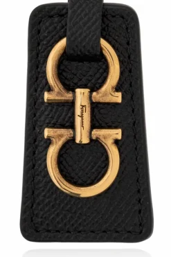 FERRAGAMO CZARNY Brelok z logo