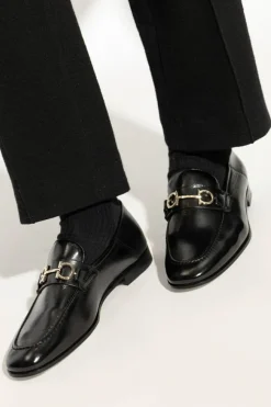 FERRAGAMO CZARNY Buty `Biarritzt` typu `loafers`