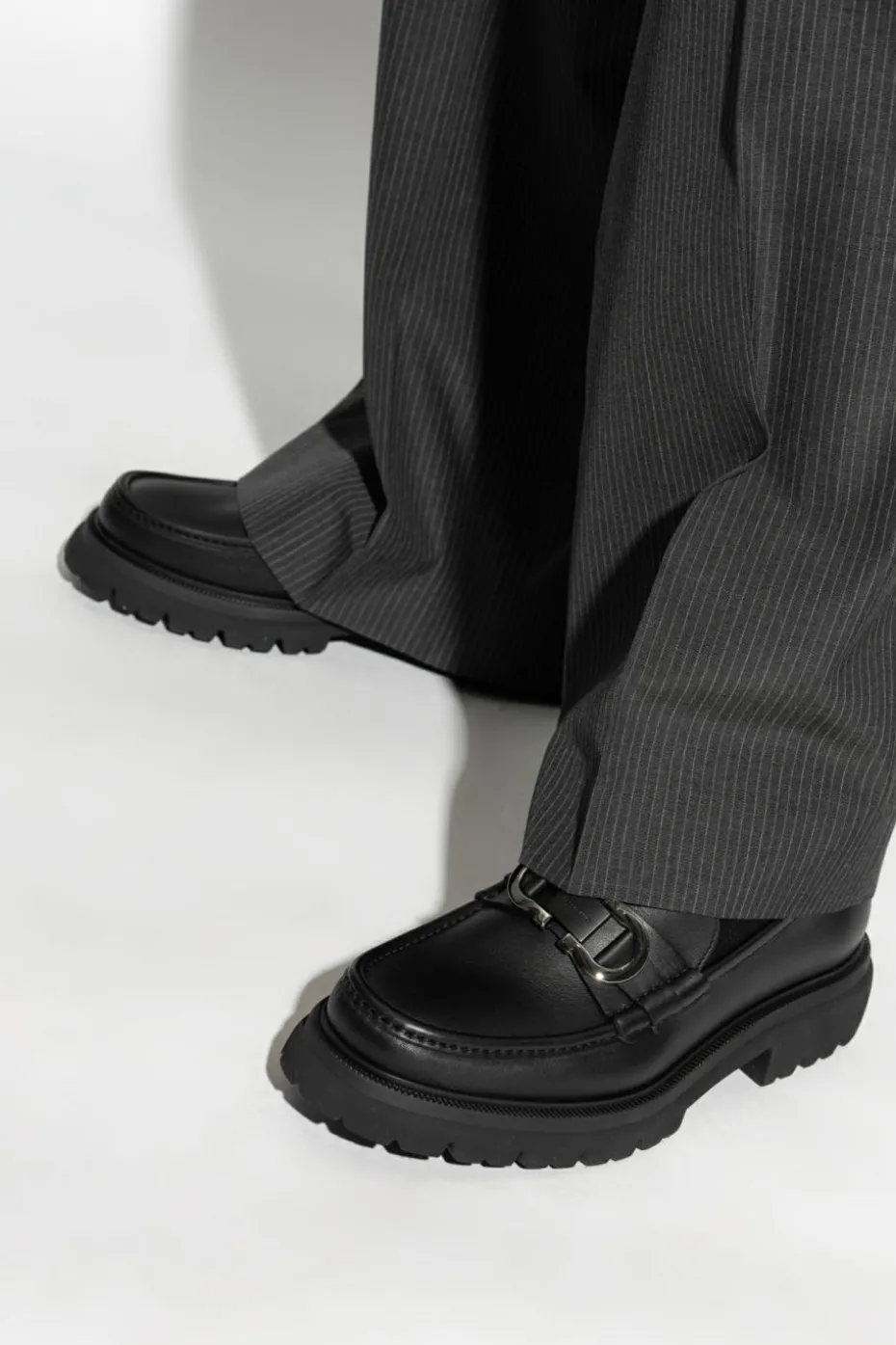 FERRAGAMO CZARNY Buty `Cocoon` typu `loafers`