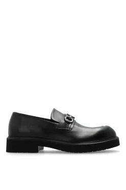 FERRAGAMO CZARNY Buty `Fiorello` typu `loafers`