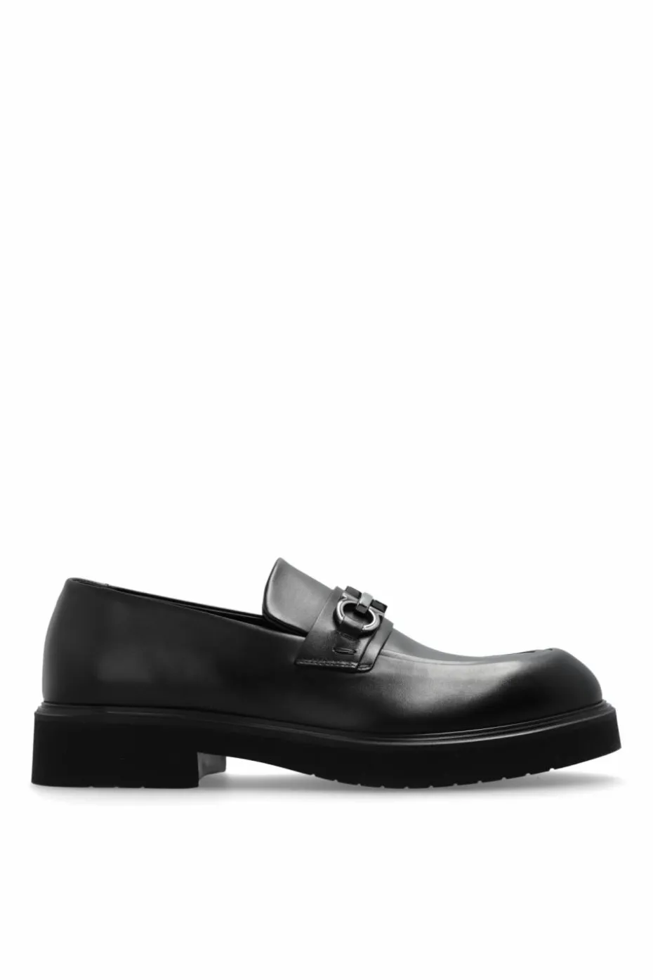 FERRAGAMO CZARNY Buty `Fiorello` typu `loafers`