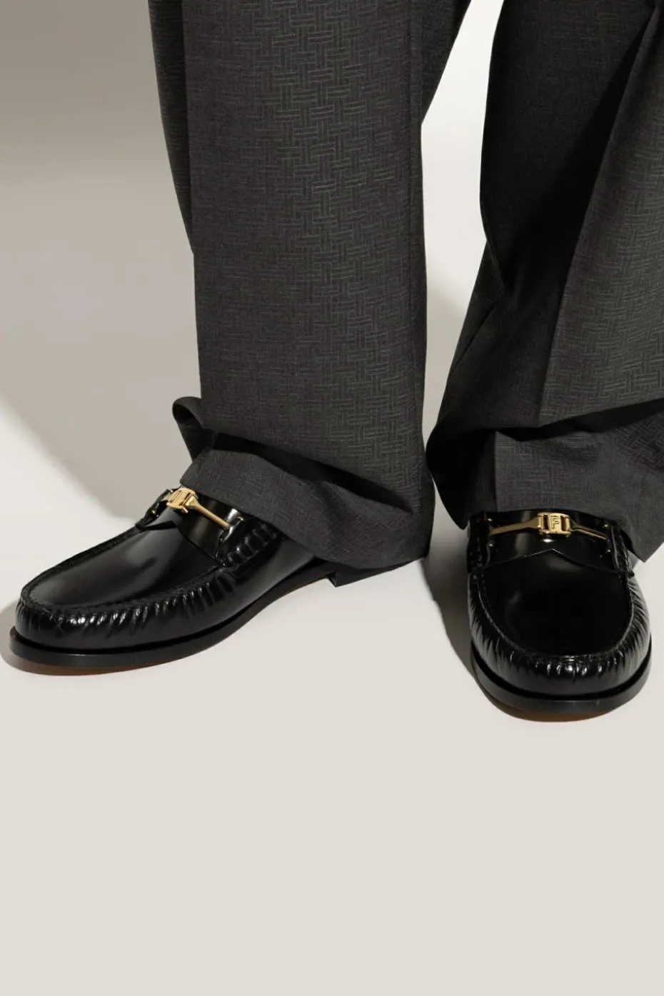 FERRAGAMO CZARNY Buty `Harry` typu `loafers`