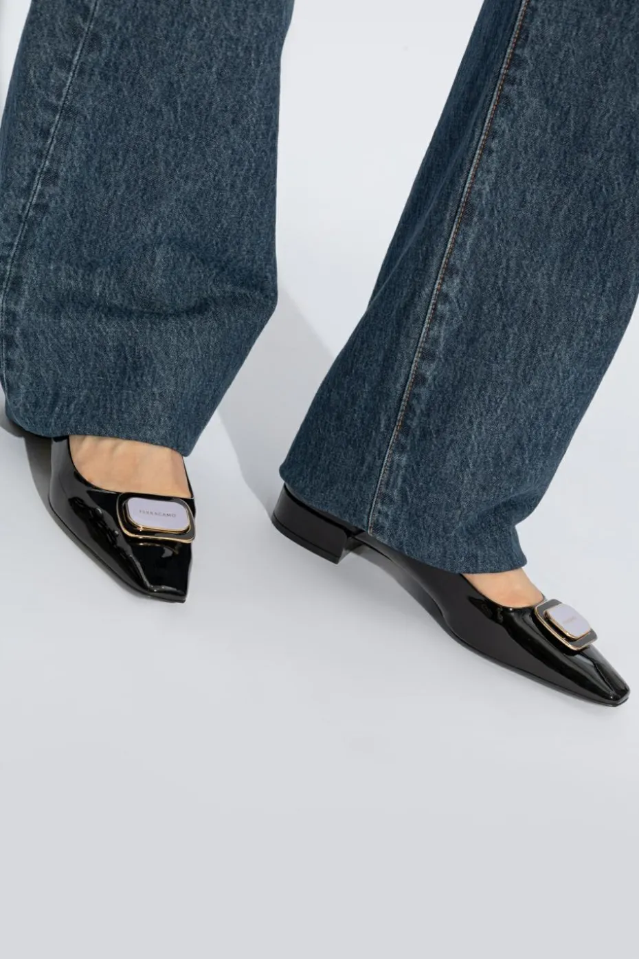 FERRAGAMO CZARNY Buty na obcasie `Venera`