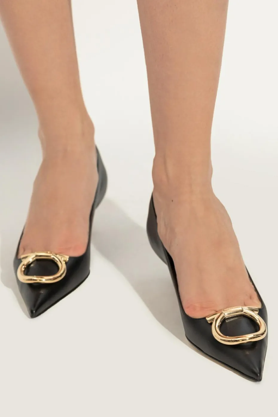 FERRAGAMO CZARNY Buty na obcasie `Lara`