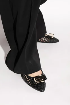 FERRAGAMO CZARNY Buty na obcasie `Zelma`