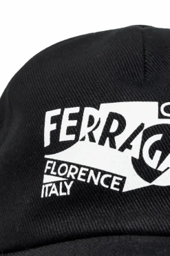 FERRAGAMO CZARNY Czapka z daszkiem