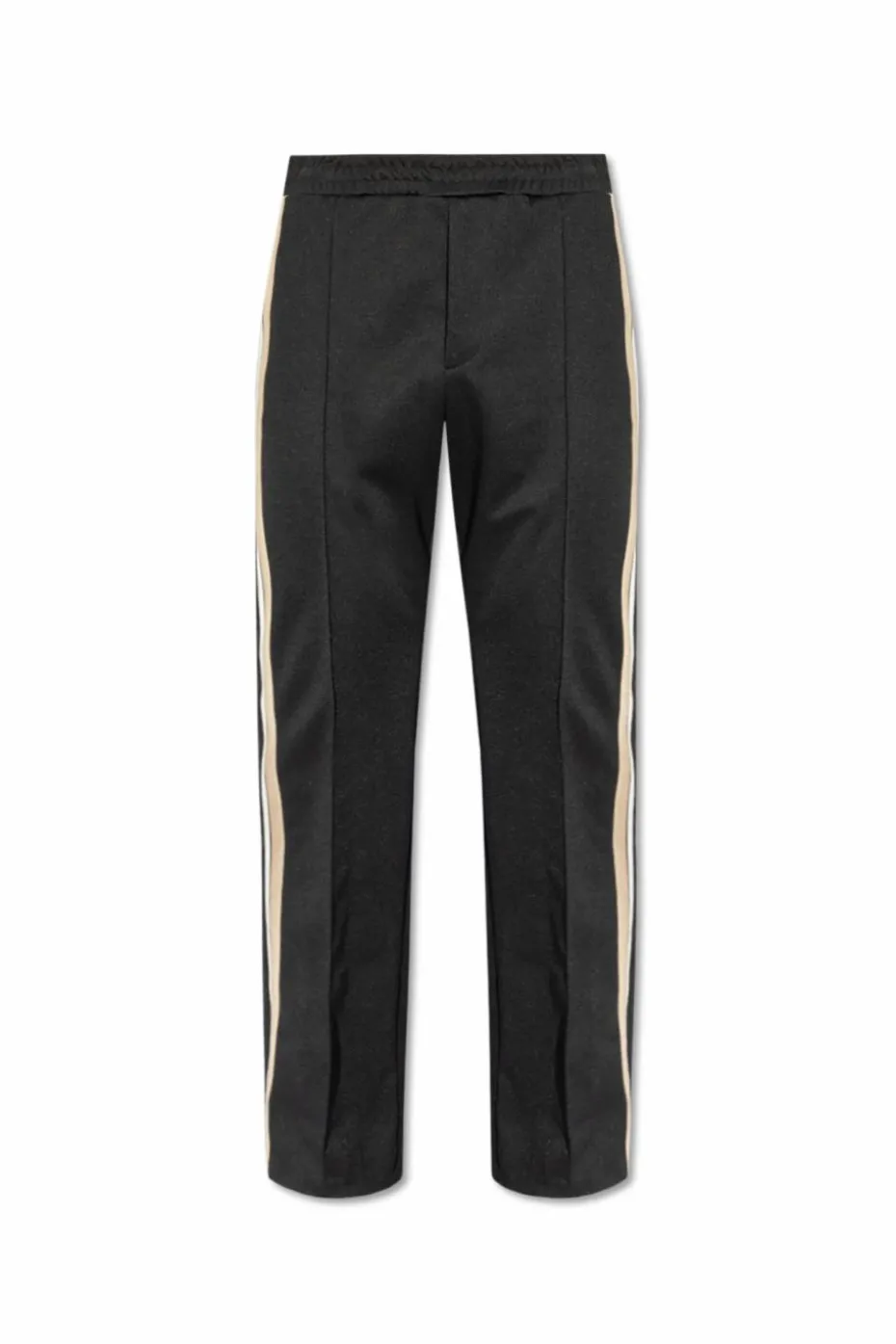 FERRAGAMO CZARNY Dresowe spodnie z lampasami