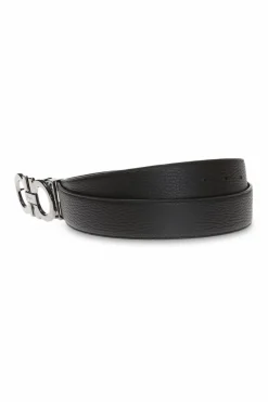 FERRAGAMO CZARNY Dwustronny pasek