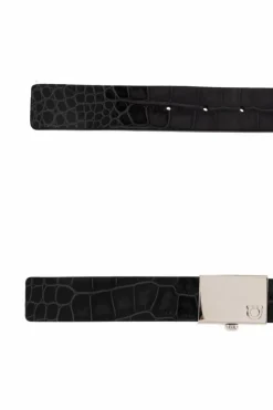 FERRAGAMO CZARNY Dwustronny pasek