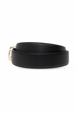 FERRAGAMO CZARNY Dwustronny pasek