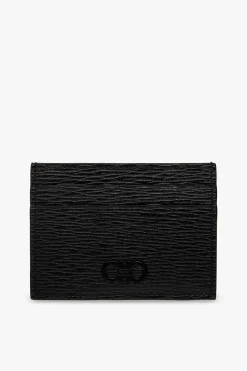 FERRAGAMO CZARNY Etui na karty