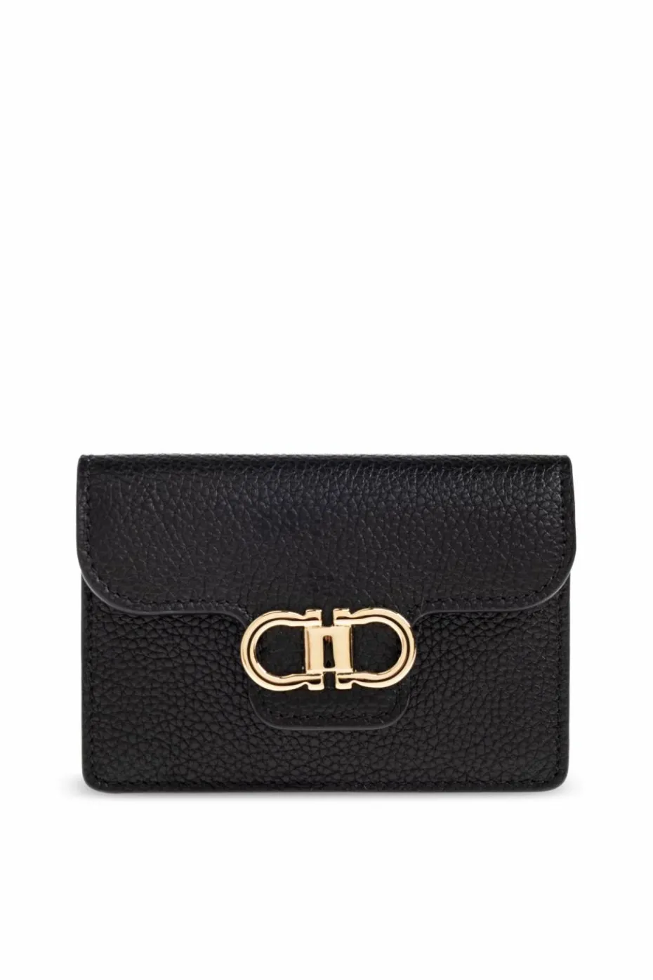 FERRAGAMO CZARNY Etui na karty