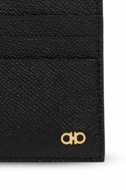 FERRAGAMO CZARNY Etui na karty
