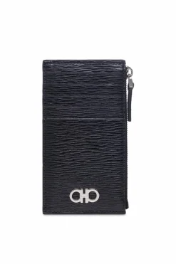 FERRAGAMO CZARNY Etui na karty
